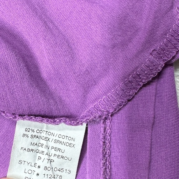 Theory Women’s Y2K Vintage Purple V Neck Cap Sleeve T-Shirt Size P (US Size 0) - Picture 14 of 14